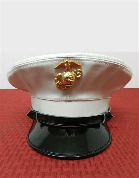 U.S. Marine Corps USMC Cap Blue White Dress Cover Enlisted Hat-Marine ...