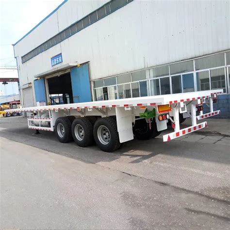 Domi Axle Axle Ft Container Chassis Flat Bed Flatbed Trailer