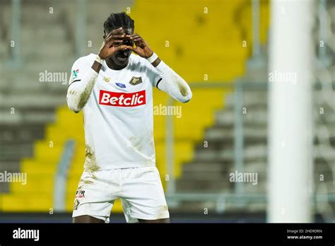 LENS FRANCE JANUARY 4 Amadou Onana Of Lille OSC Celebrates After