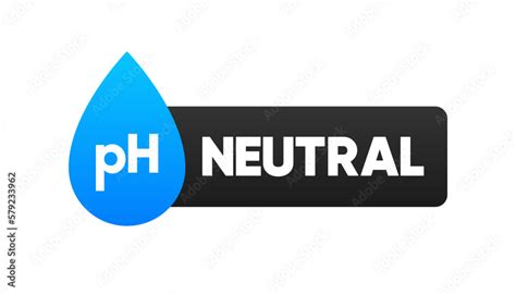 Neutral pH label. Neutral analysis pH values for acidic and alkaline solution. Acid base balance ...