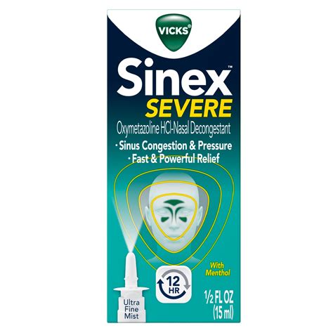 Galleon Vicks Sinex Severe Sinus And Nasal Spray Ultra Fine Mist 5 Fl Oz