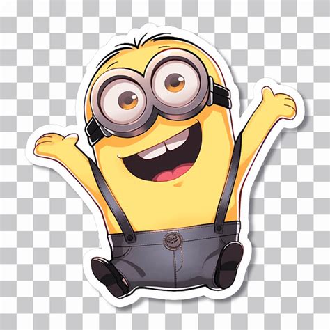 Free Happy Minion Sticker - Cool Minion PNG Stickers Download