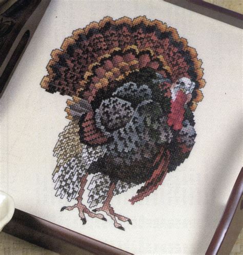 Wild Turkey Cross Stitch Pattern Thanksgiving Cross Stitch Etsy