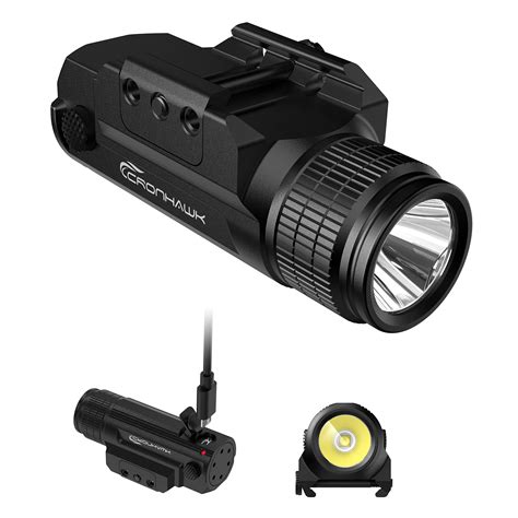 Cronhawk Pistol Flashlight Rechargeable Lumen Rail Mounted Tactical