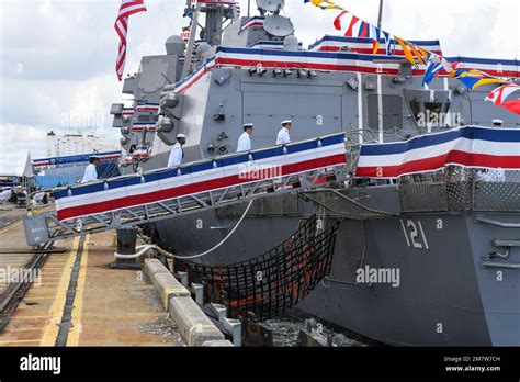 Crew Members Of The Arleigh Burke Class Destroyer Uss Frank E Petersen