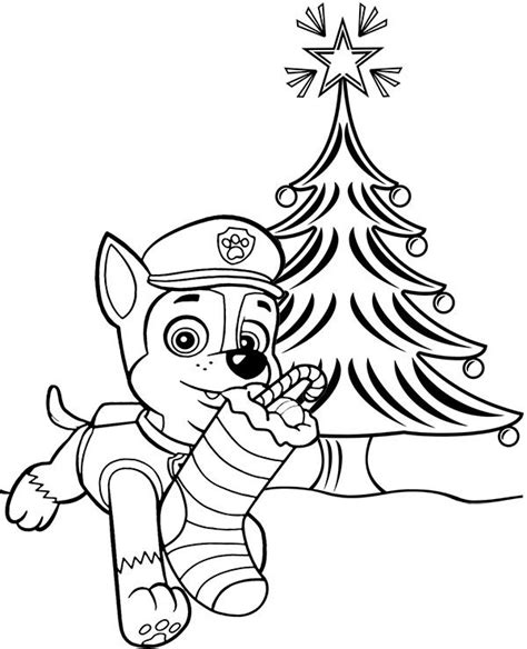 Printable Winter Paw Patrol Coloring Pages & book for kids.