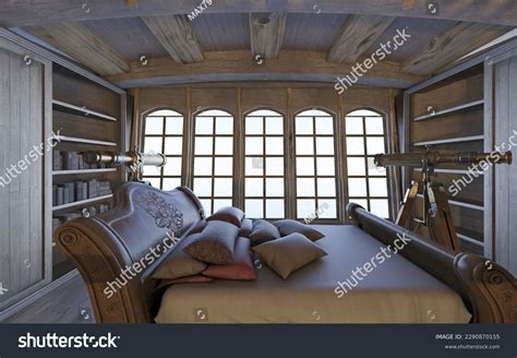 3d Illustration Old Pirate Ship Cabin Stock Illustration 2290870155 ...