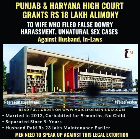 Read Order Punjab And Haryana Hc Grants Rs 18 Lakh Permanent Alimony To