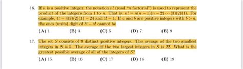 Solved 16 If N Is A Positive Integer The Notation N Read