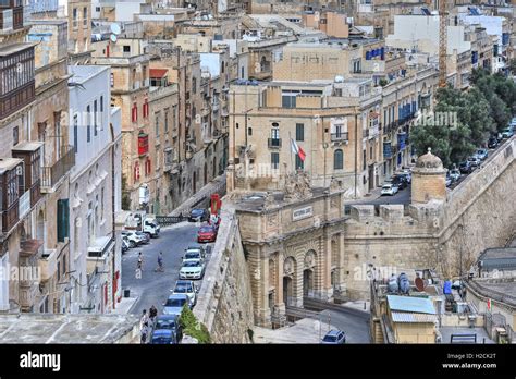 Valletta Victoria Gate Malta Stock Photo Royalty Free Image