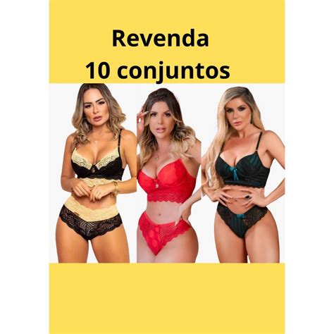 LINGERIE PREMIUM DE LUXO 10 CONJUNTOS LINGERIE DE FÁBRICA CORES VARIADAS PARA REVENDA Shopee