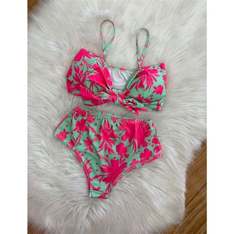 Biquini Hot Pants Estampado Slim E Plus Size Shopee Brasil