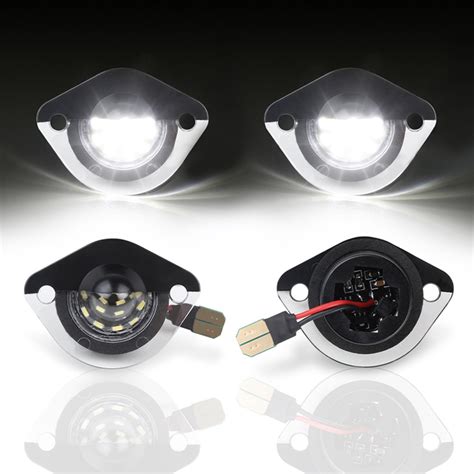 2 pcs branco smd LED lâmpada de luz de matrícula traseira para Ford