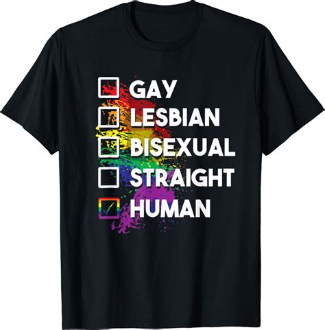 Gay Lesbian Bisexual Straight Human Rights Csd Lgbt Flag T Shirt