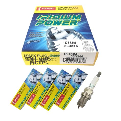 Denso Iridium Spark Plug For Toyota Vios, Altis ( IK16/5303) | Shopee ...