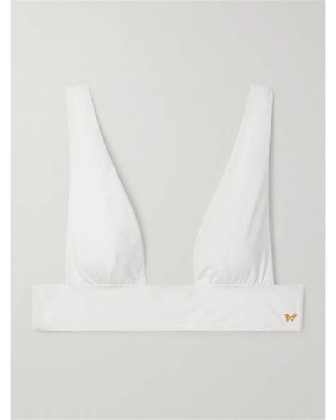Kiki De Montparnasse Echauffe Embellished Bikini Top In White Lyst