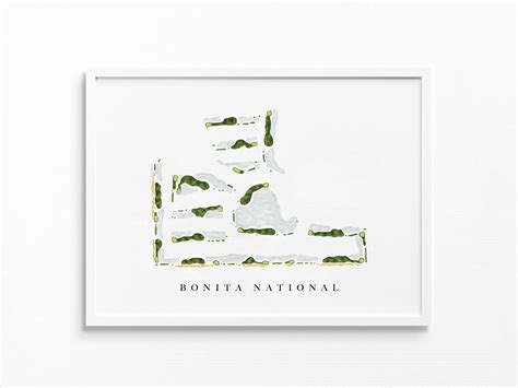 Bonita National Bonita Springs FL Golf Course Map Golfer | Etsy