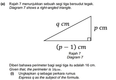 Solved Rajah Menunjukkan Sebuah Segi Tiga Bersudut Tegak Diagram