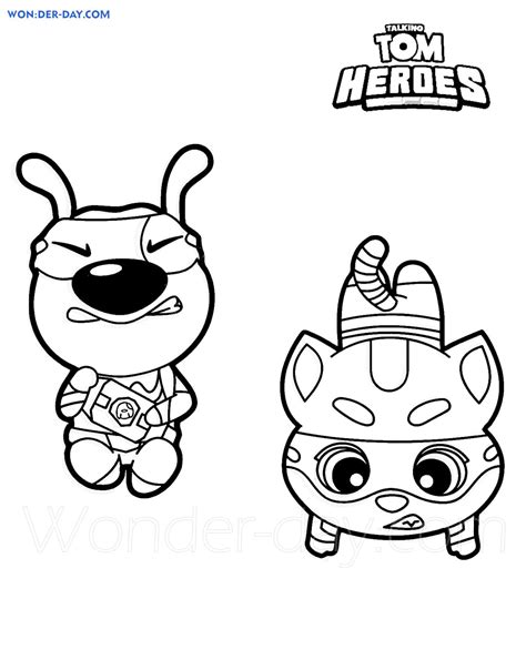 Talking Tom Heroes Coloring Pages Print For Free