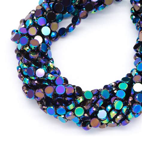 95pcs Faceted Coin Glass Beads Crystal Round Button Beads Etsy