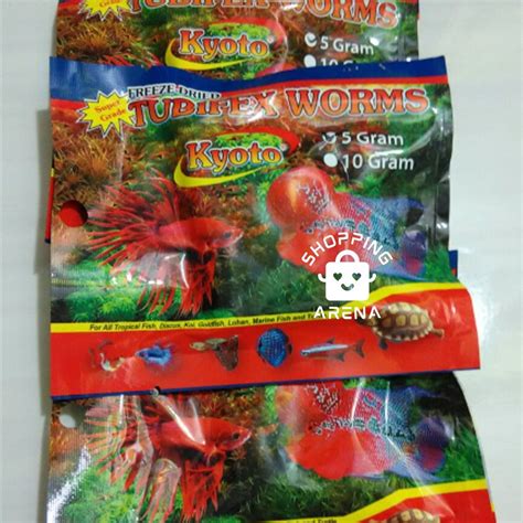 Jual Tubifex Worm Cacing Sutra Kering Pakan Makanan Ikan Hias Gr