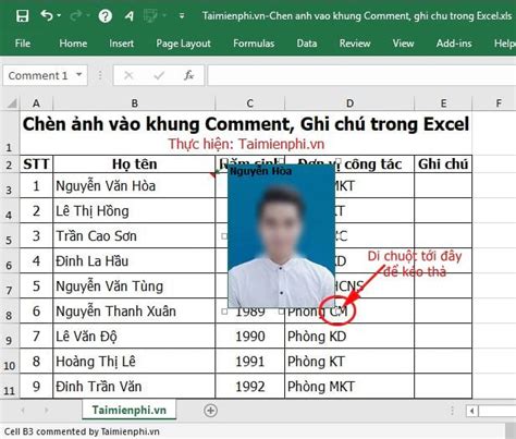 Cach Chen Ghi Chu Hinh Anh Cho Bang Tinh Excel Otosection