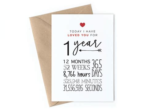 anniversary card  year printable etsy