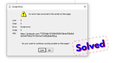 Error Has Occurred In The Script On This Page How To Fix It