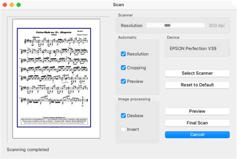 SmartScores Scanning Interface SmartScore 64 Piano NE Online Help