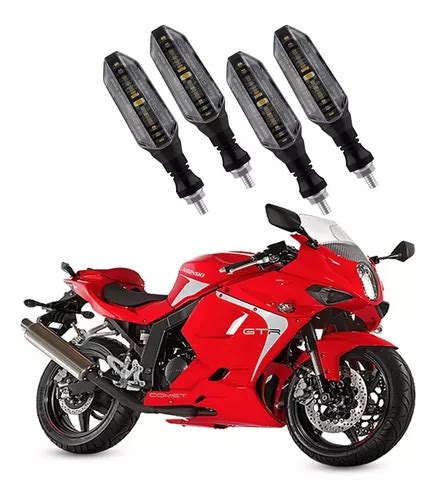 Kit 4 Setas Moto Kasinski Comet Gt R 250cc 2012 2013 2014