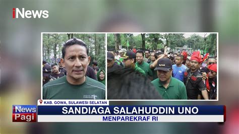 Ikuti Jalan Sehat Di Gowa Sandiaga Uno Kian Dekat Dengan Ppp