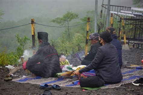 Indonesian Do Traditional Ritual On Larung Sesaji Javanese