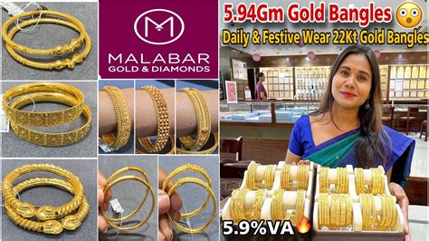 5 94Gm StartsMalabar Latest Gold Bangles Designs With Price Light