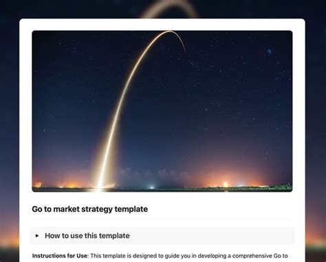 Go to market strategy template | Free Craft Template