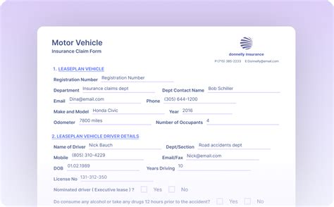 Motor Insurance Claim Form Ocr Automated Workflows