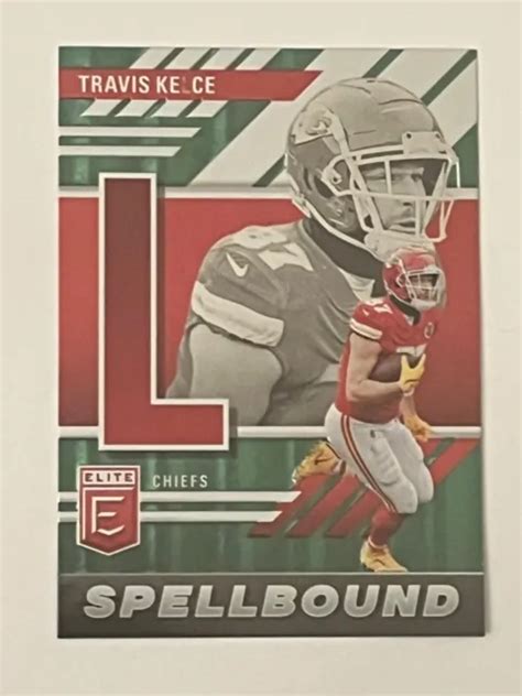 Panini Donruss Elite Travis Kelce Vert Envo Tant L Kansas