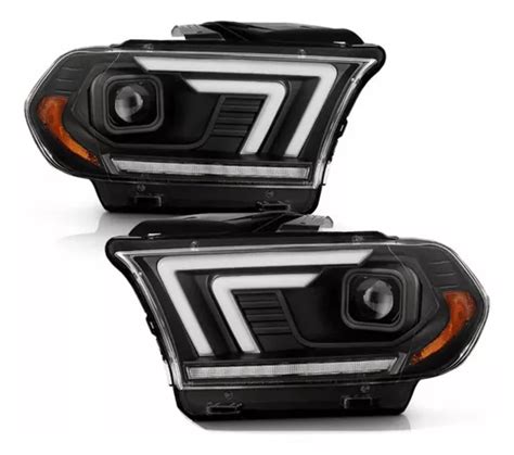 Par Faros Led Drl Lupa Dodge Durango Negros Meses Sin