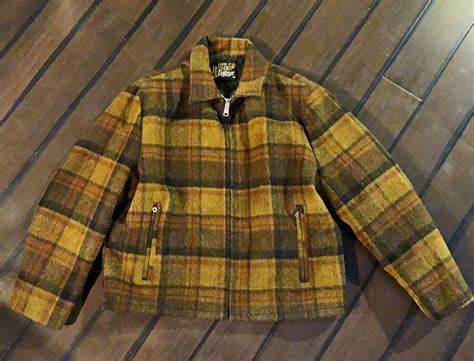 Vintage Plaid Wool Coat By Campus Outerwear Men S Winter Etsy