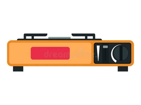 Estufa De Campamento De Gas Port Til Aislada Ilustraci N Del Vector