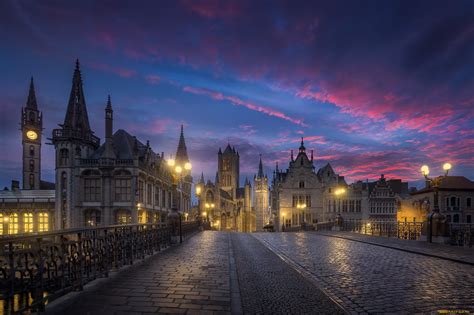 Обои Города Гент (Бельгия), обои для рабочего стола, фотографии города ...