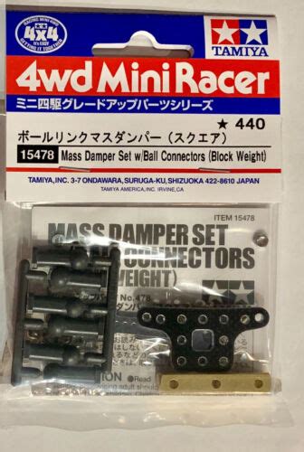 Tamiya 15478 Mini 4wd Mass Damper Set Wball Connectors Block Weight