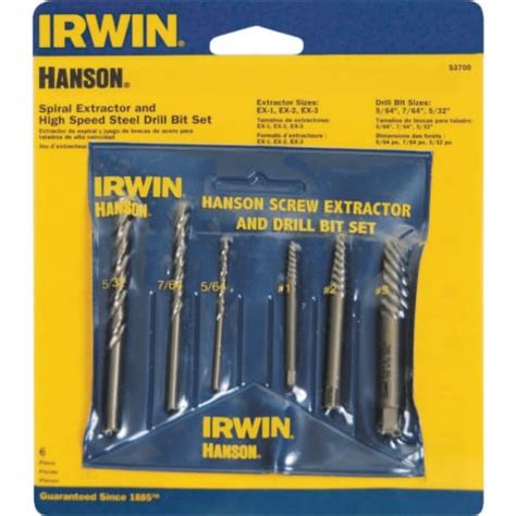 Irwin Piece Drill Bit And Screw Extractor Set Fred Meyer