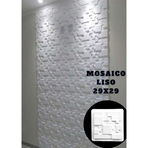 Molde Forma De Gesso 3D Modelo Mosaico Liso 29x29 No Shoptime