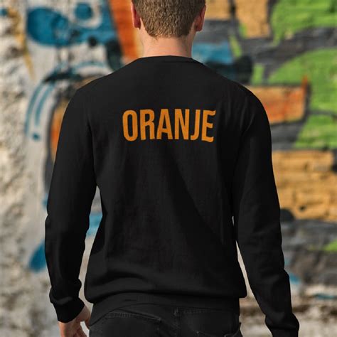 Ek Wk Koningsdag Trui Met Tekst Oranje Back Oranje