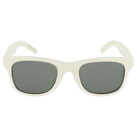 Saint Laurent Square Frame Acetate Sunglasses White Cream Cellulose