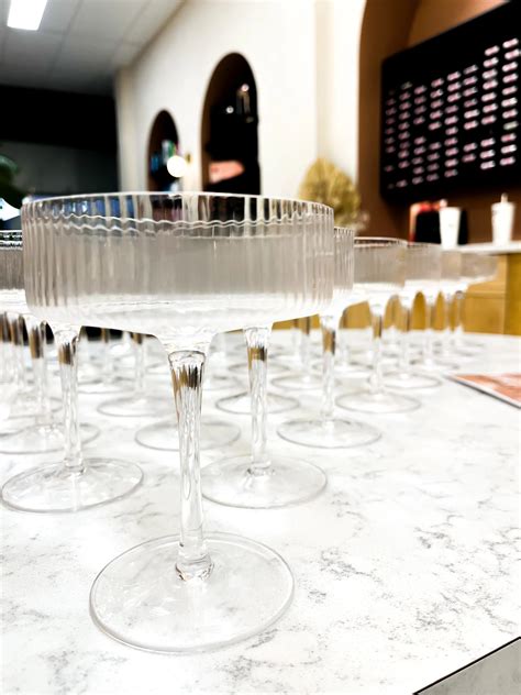 Ribbed Champagne Coupe Hire Wedfest Events