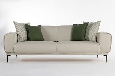 Купить Istikbal Felix диван, обивка искусственная замша, 230 см, белый ...