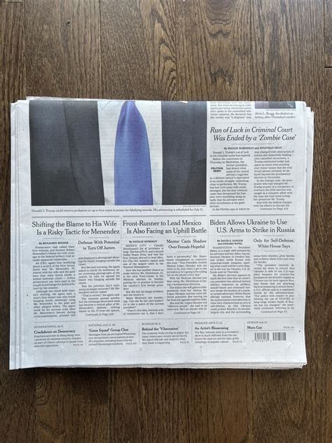 MAY 31 2024 NY TIMES DONALD TRUMP GUILTY JURY CONVICTS 34 COUNTS MINT