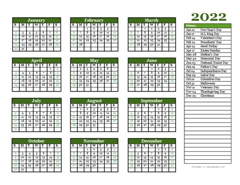 Free editable 2022 calendar - poipatient