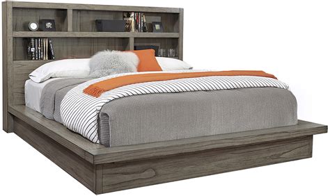 Aspenhome Modern Loft King Platform Bed In Greystone